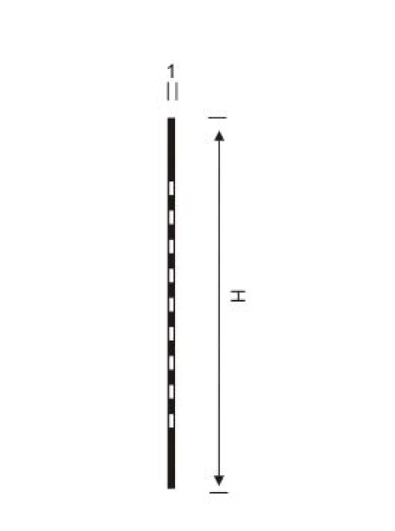 Lochblech, Lüftungsblech Aluminium eloxiert 280 x 20mm